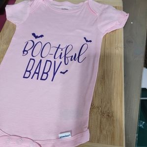 Pink and purple Halloween onesie